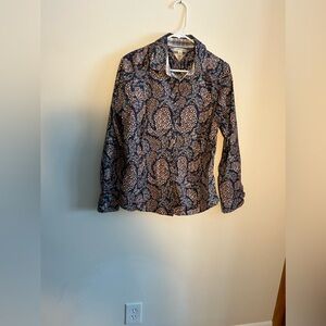 Floral Button-Up Blouse by Orvis in ladies 12
New unworn or washed